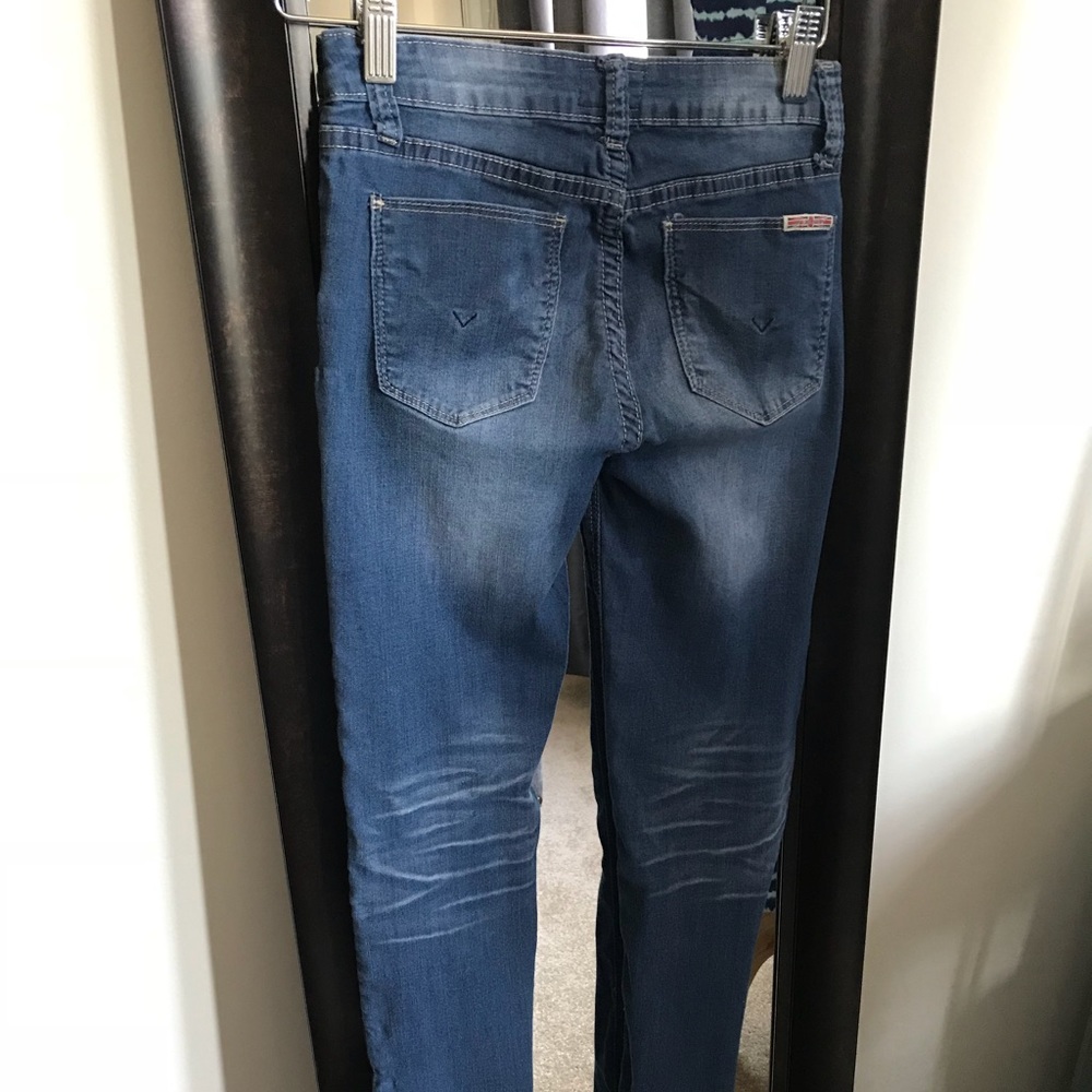 Hudson broken-in skinny jeans.  Size 14